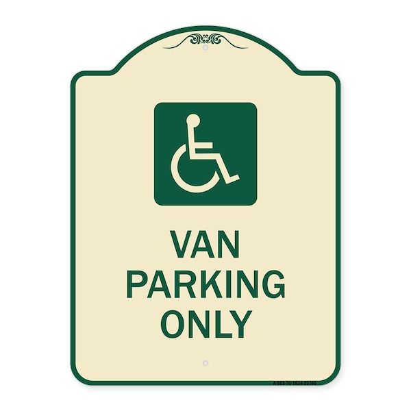 Signmission Van Parking With Handicap Symbol Heavy-Gauge Aluminum Architectural Sign, 24" x 18", TG-1824-22740 A-DES-TG-1824-22740 - main